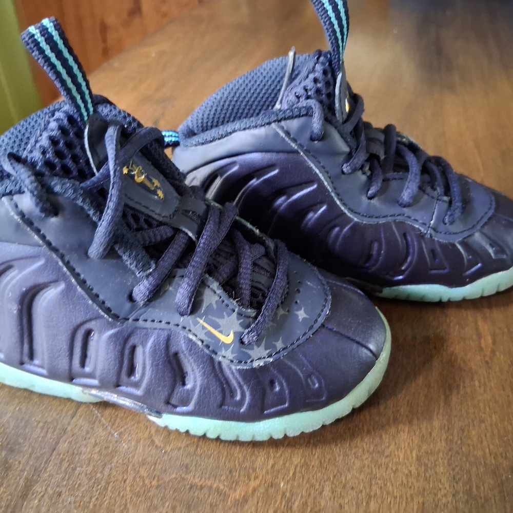 Kids Purple Athletic Sneakers with Mint Sole - Nike